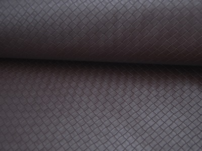 Kunstleder - Square - Graphisches Muster in Dunkelbraun - 50 x 140 cm - und kein Tier musste für dieses Leder sterben