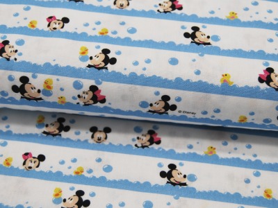 Baumwolle - Mickey und Minnie Mouse in der Badewanne 05m