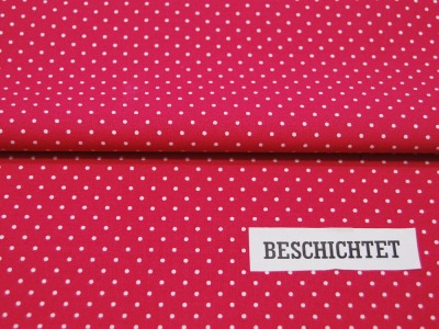 Beschichtete Baumwolle - Petit Dots auf Pink - 50x145cm