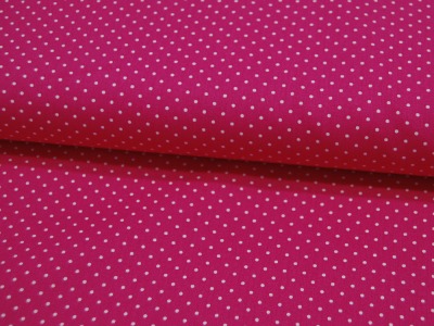 Petit Dots auf Pink - Baumwolle 05 m