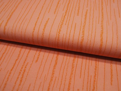BIO Jersey - Lillestoff - Streifen in Gelborange auf Rosa - 0.5 Meter