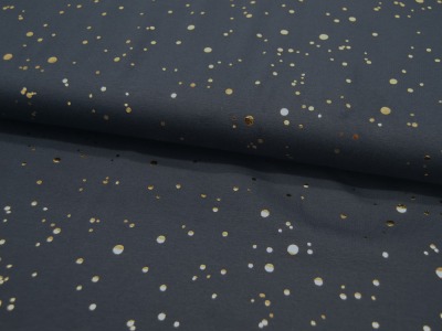Jersey - Goldene Dots auf Nachtblau 05m