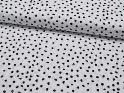 Baumwolle - Small Dots - Schwarze Punkte auf Weiß - 05 m
