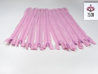 10 x 25 cm rosafarbene Reißverschlüsse - 10 Reißverschlüße im Setsonderpreis