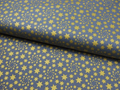 REST Baumwolle Grau mit goldenen Sternen 12m
