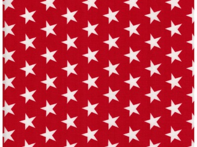 Beschichtete Baumwolle - Sterne auf Rot 50 x 140cm