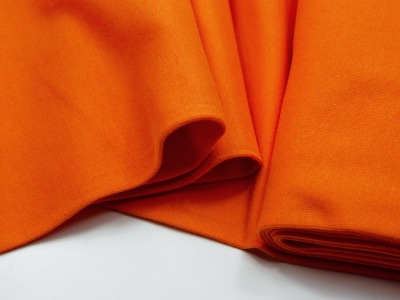 Leichtes Bündchen - Orange - 50 cm im Schlauch - Elastisches leichtes Bündchen