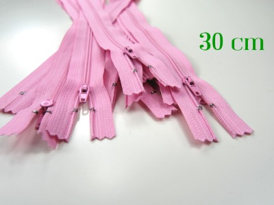 10 x 30cm rosafarbene Reißverschlüsse - 10 Reißverschlüsse zum Setsonderpreis