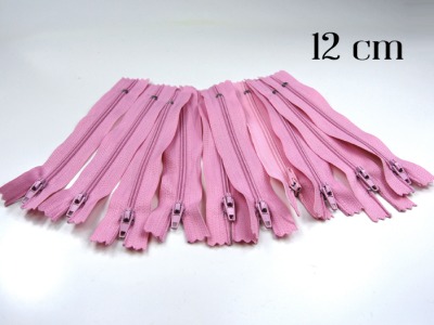 10 x 12cm rosa Reißverschlüsse - 10 Reißverschlüße im Setsonderpreis
