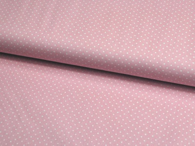 Petit Dots auf blasses Rosa - Baumwolle 05m