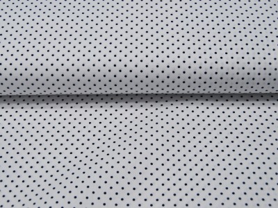 Petit Dots in Navy / Dunkelblau auf Weiß - Baumwolle 0,5 m