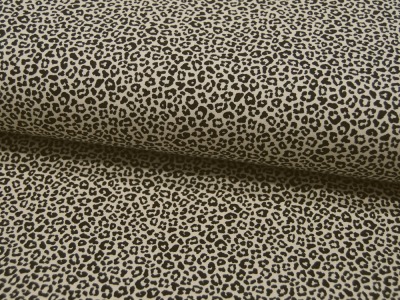 Jersey - Leopard - in Sand / Schwarz - 0,5 Meter