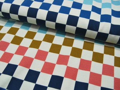 French Terry - Squares - Bunte Karos by Lila-Lotta - 05 Meter