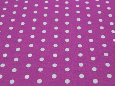 Beschichtete Baumwolle - Leona - Dots auf Beere - 50 x 145cm
