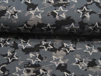 Sweat - Soft Sweat - Camouflage with Stars - 05 Meter