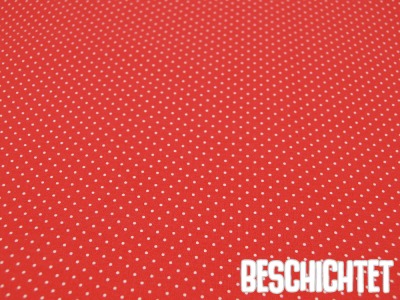 Beschichtete Baumwolle - Petit Dots Koralle- 50 x 140 cm