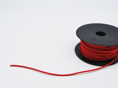 REST Rundgummi aus Kunstseide 2,8 Meter - Rot - 2,5 mm Durchmesser