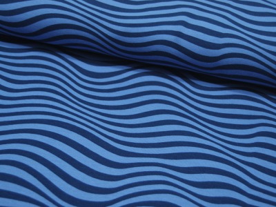 REST French Terry - Polly Waves - gewölbte Streifen - 0.65 Meter