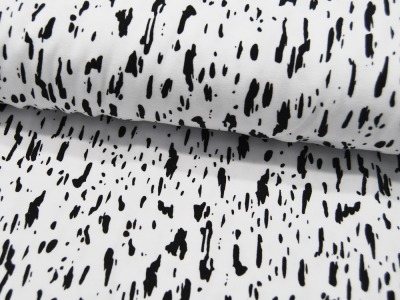 Jersey - Dots and Shapes - Schwarz auf Weiß 05 Meter