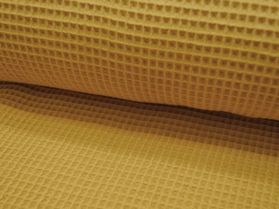 Wafflepique - Baumwolle in Gelb / Senf 05m - Wafflepique eignet sich super für Tücher Kleidung