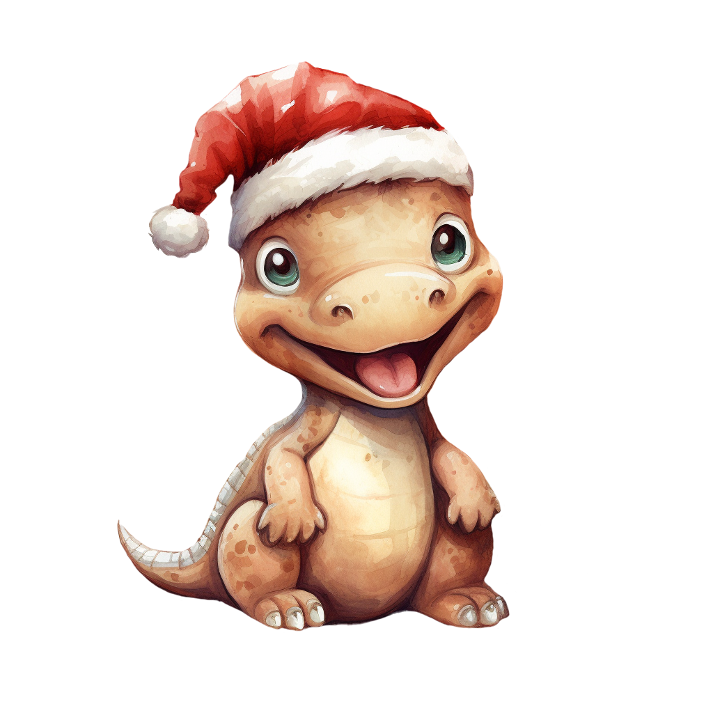 X-Mas Dino - Bügelbild