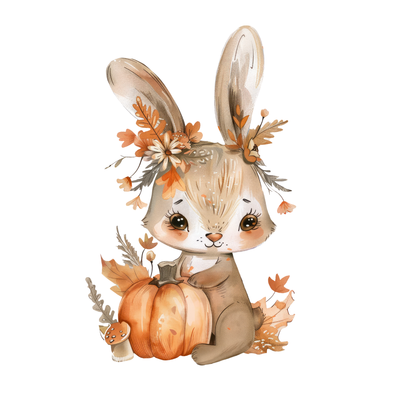 Herbstfreunde Hase - Bügelbild