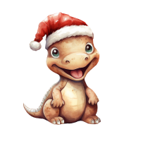 X-Mas Dino - Bügelbild