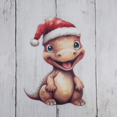 X-Mas Dino - Bügelbild - Eigenproduktion nach dem wundervollen Design von A.W. Designs.