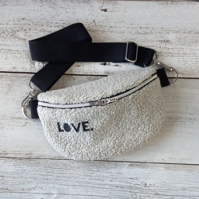 Crossbody Bag mini - Teddy hellgrau Love