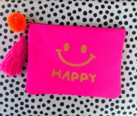 NEON | Täschchen |HAPPY| smile | pink 2