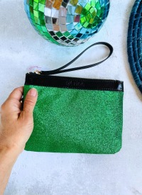RICE | Tasche |Clutch | glitter | grün 2