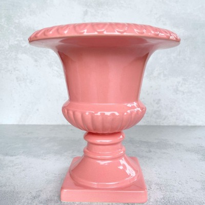 RICE | Vase | Porzellan | Blumentopf in rosa - Porzellan Vase oder Blumentopf Amphore