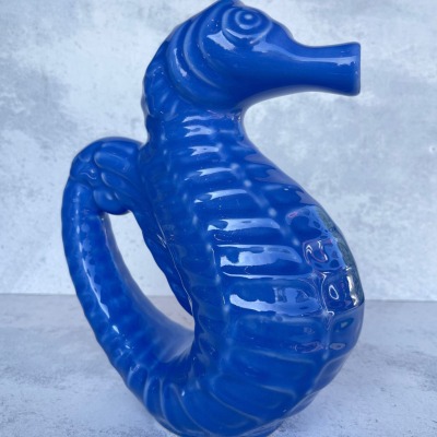 RICE | Vase | Keramik | Seepferdchen in blau - Keramik Vase oder vielleicht Krug...