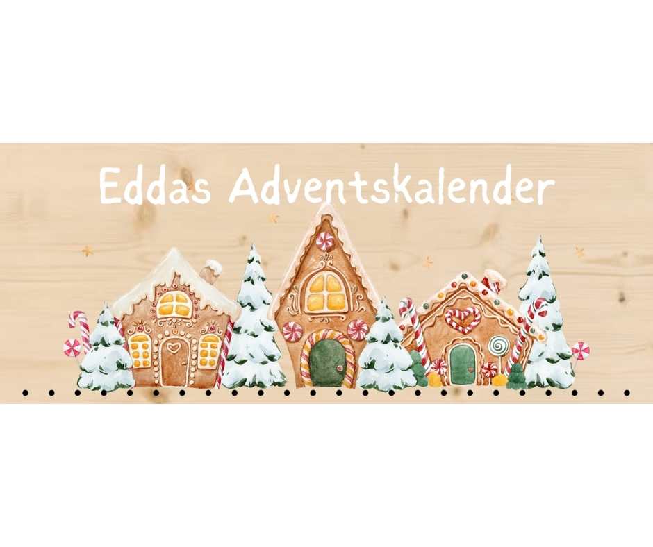 Personalisierbarer Holz-Adventskalender für die ganze Familie - Lebkuchenhäuser