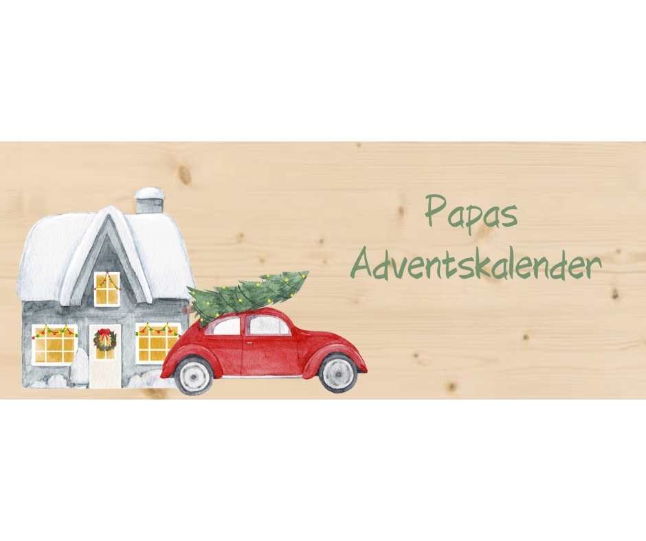 Personalisierbarer Holz-Adventskalender für die ganze Familie - Auto