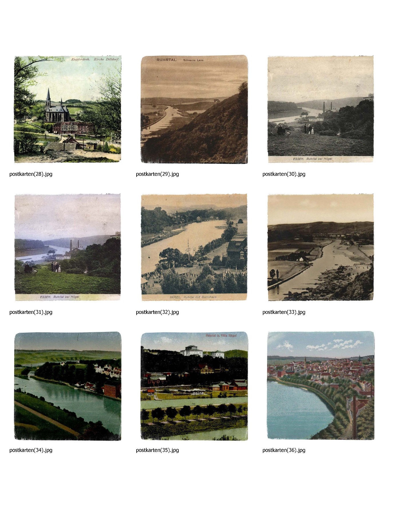 Deko-Kachel Baldeneysee Essen Ruhrhalbinsel historische Ansichtskarten 6
