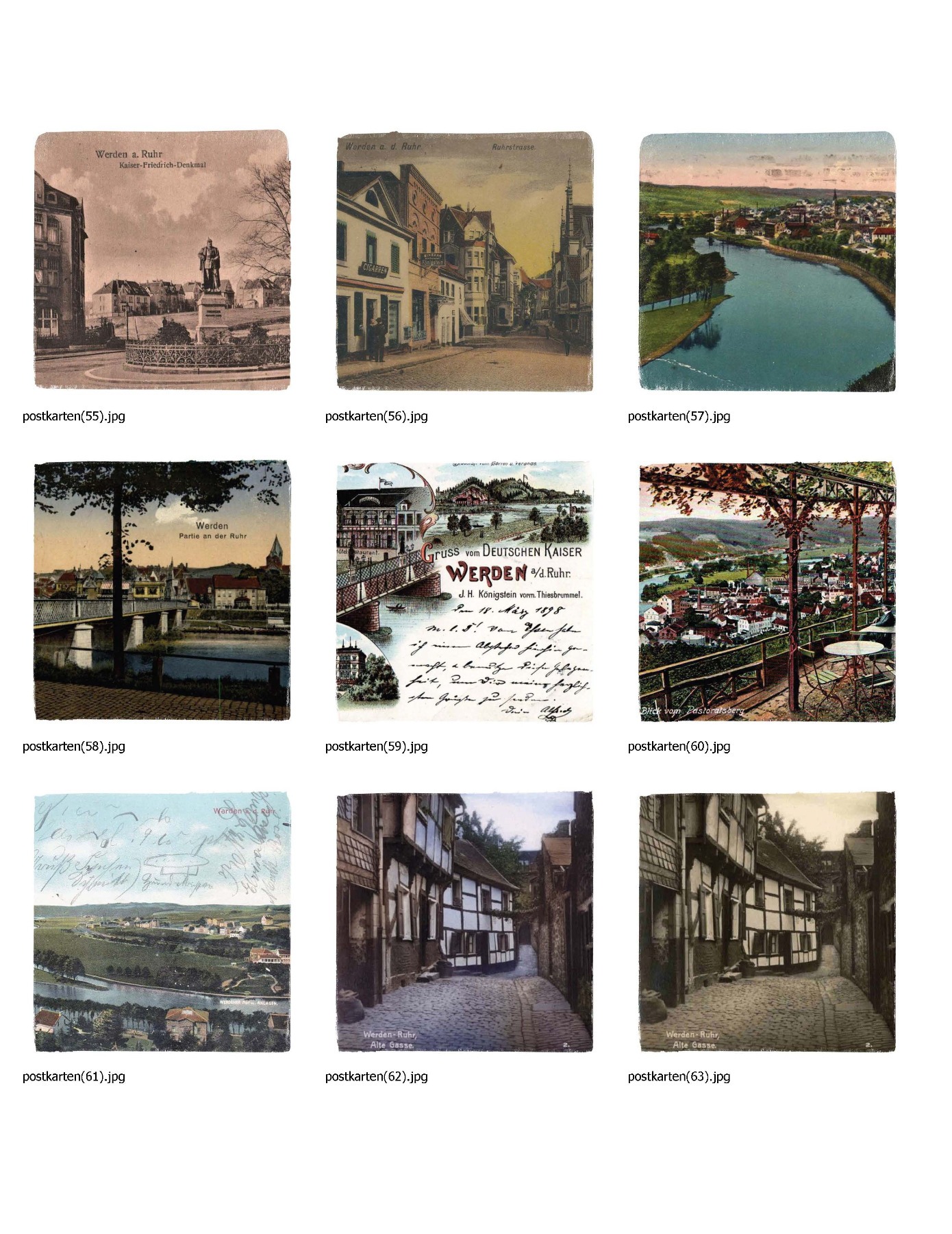 Deko-Kachel Baldeneysee Essen Ruhrhalbinsel historische Ansichtskarten 9