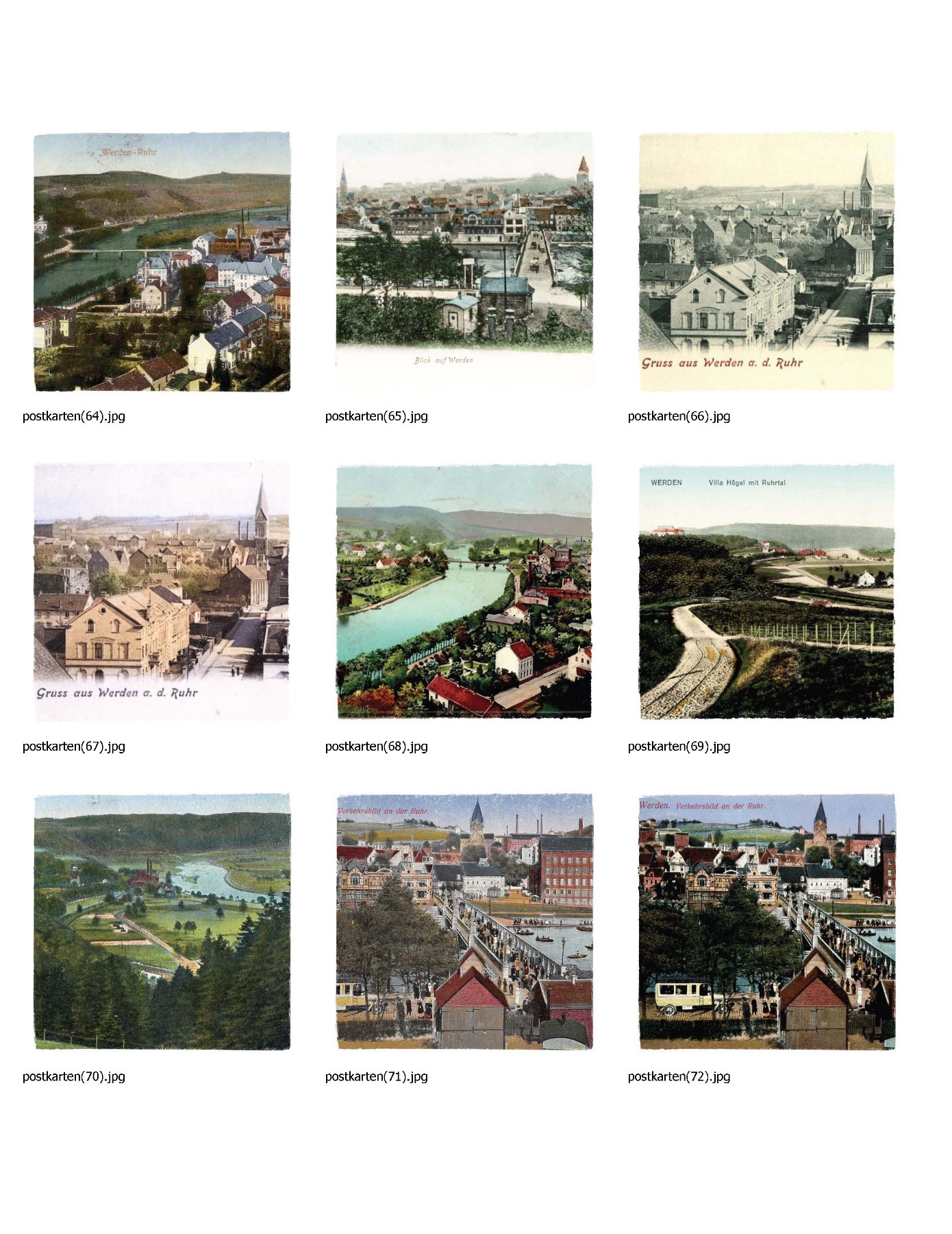 Deko-Kachel Baldeneysee Ruhrhalbinsel historische Ansichtskarten 10