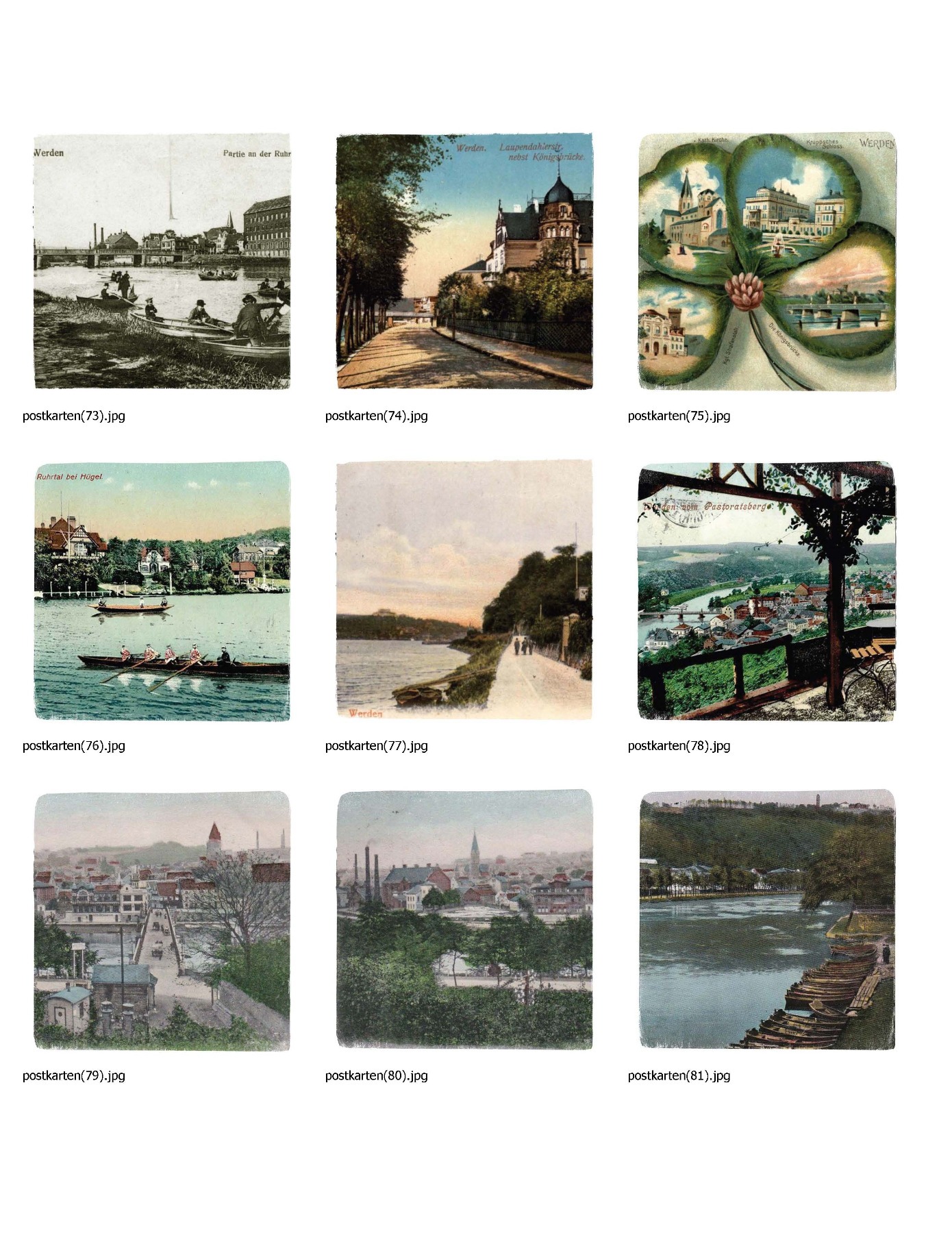 Deko-Kachel Baldeneysee Essen Ruhrhalbinsel historische Ansichtskarten 11