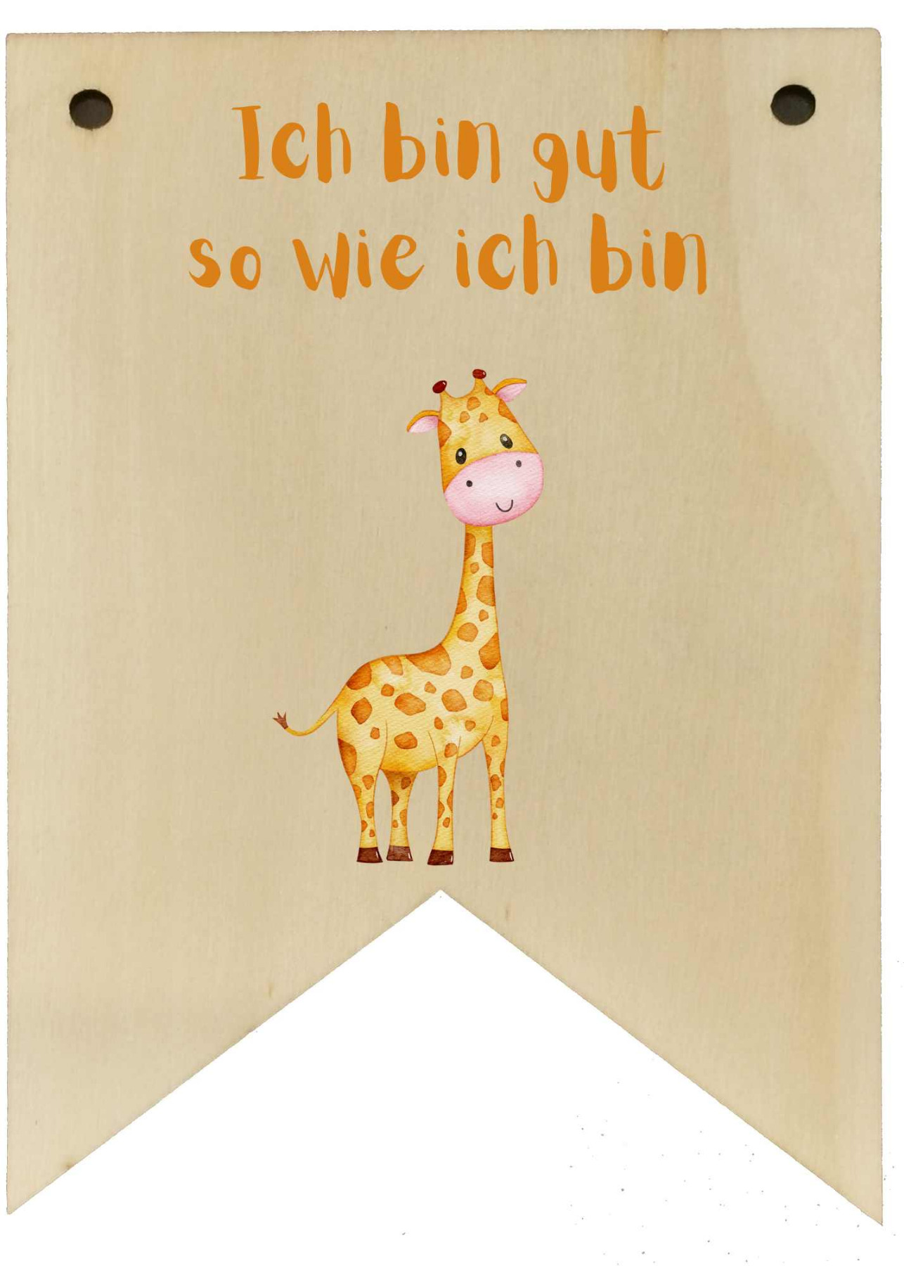 Wimpel positive Affirmationen aus Holz für Kinder 44