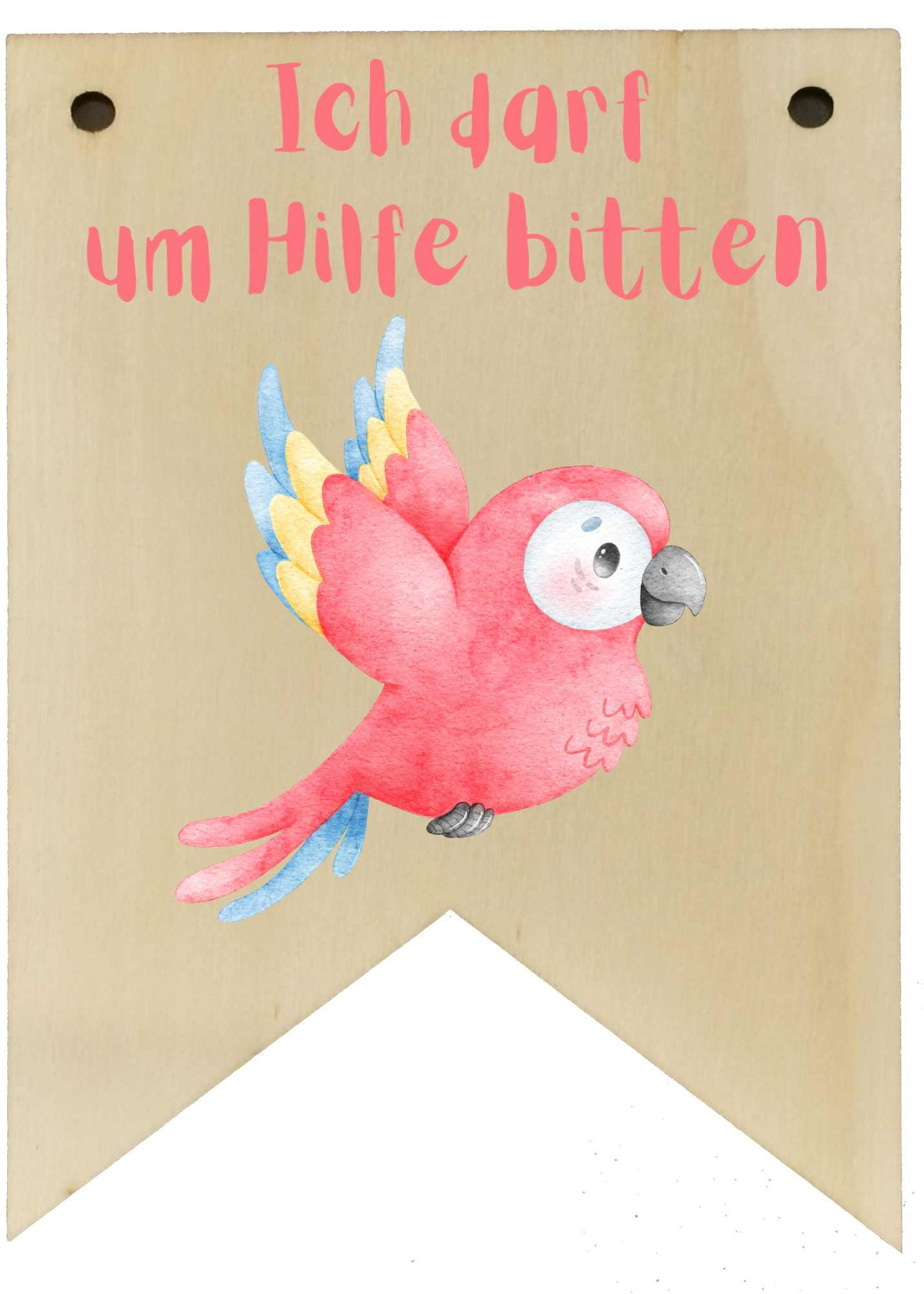 Wimpel positive Affirmationen aus Holz für Kinder 8