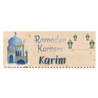 Ramadan-Kalender aus Massivholz - mit Name und Wunschtext