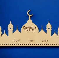 Ramadan-Kalender Silhouette Moschee