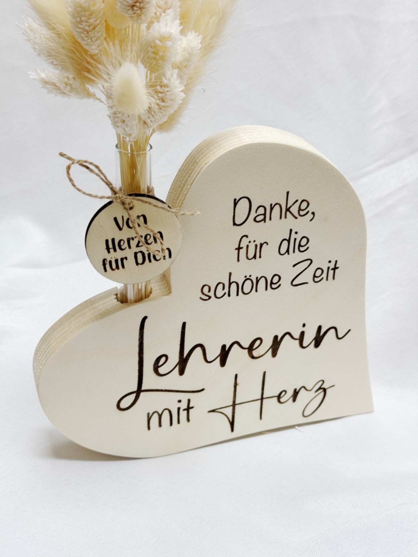 Lehrerin Geschenk Holz Herz 3