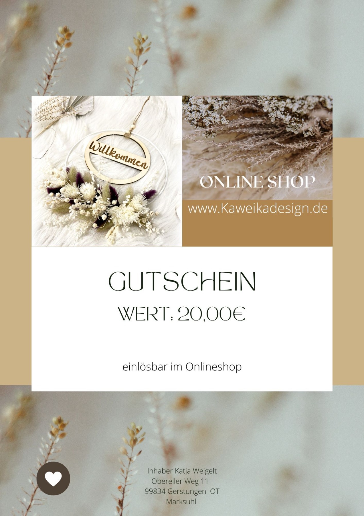 20 Gutschein Onlineshop