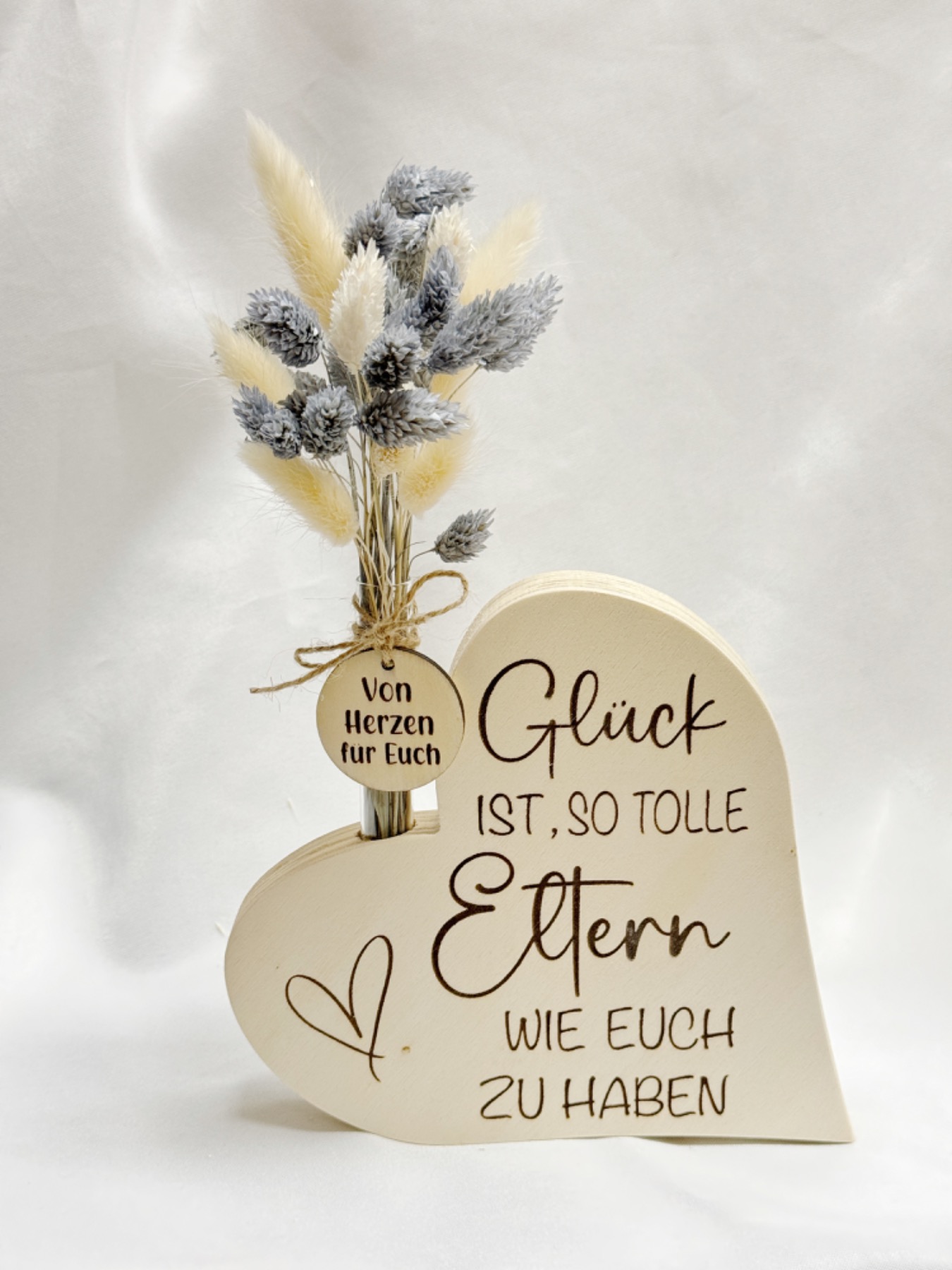 Eltern Geschenk Holz Herz 3