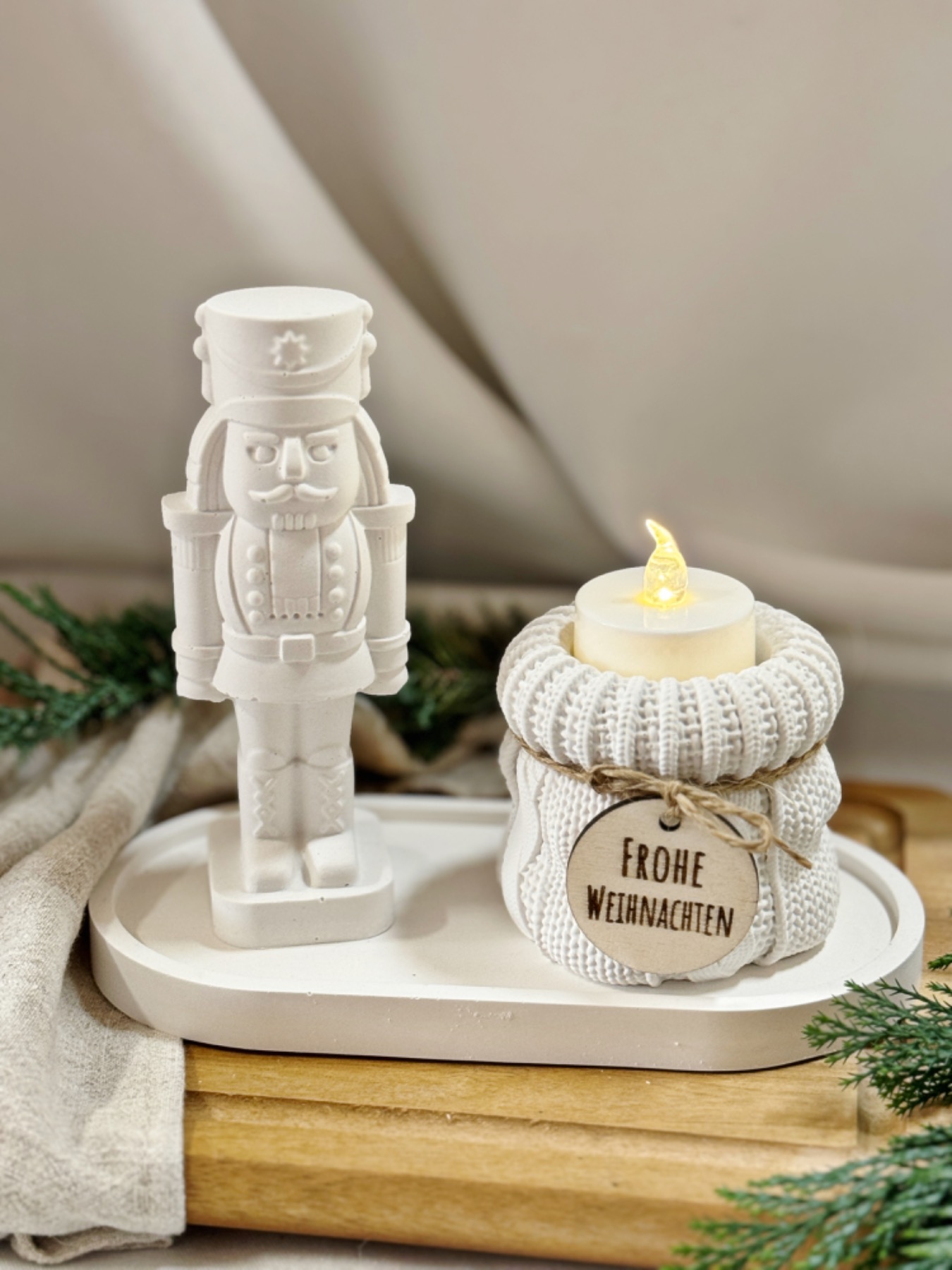 Nussknacker Figur | Tablett Deko -Tischdeko Weihnachten | hygge Adventsdeko | Kleinigkeiten für