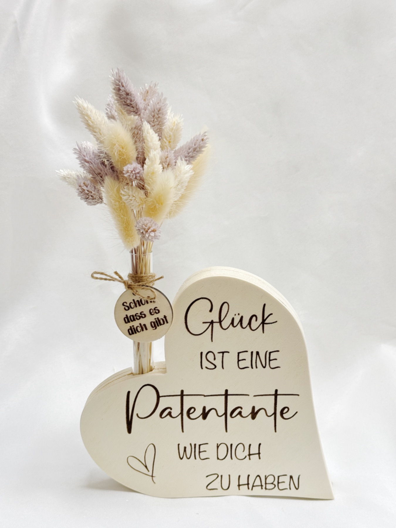 Patentante Geschenk Holz Herz 3