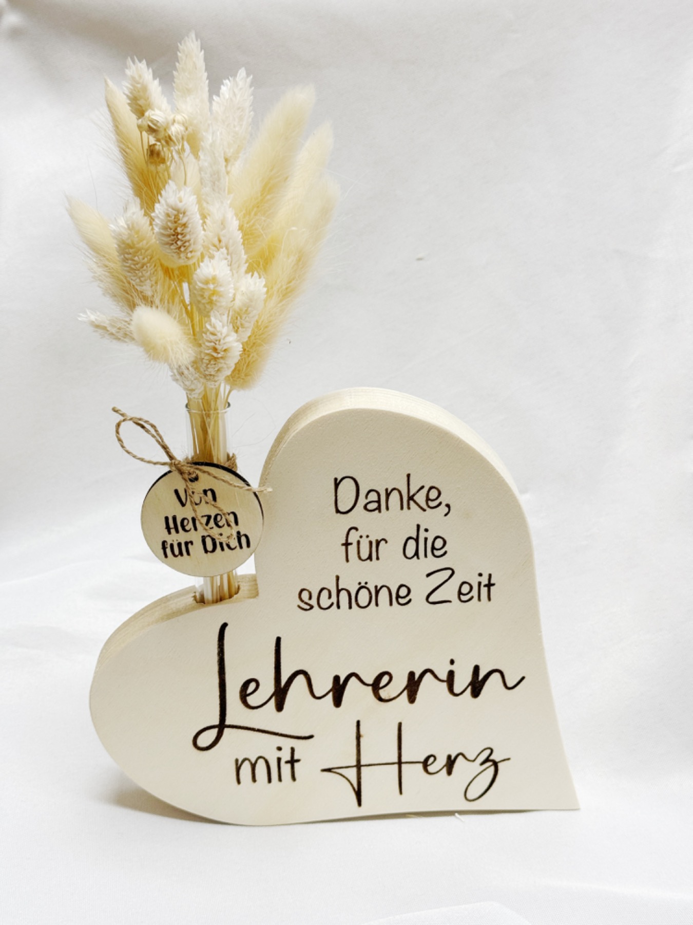 Lehrerin Geschenk Holz Herz 2