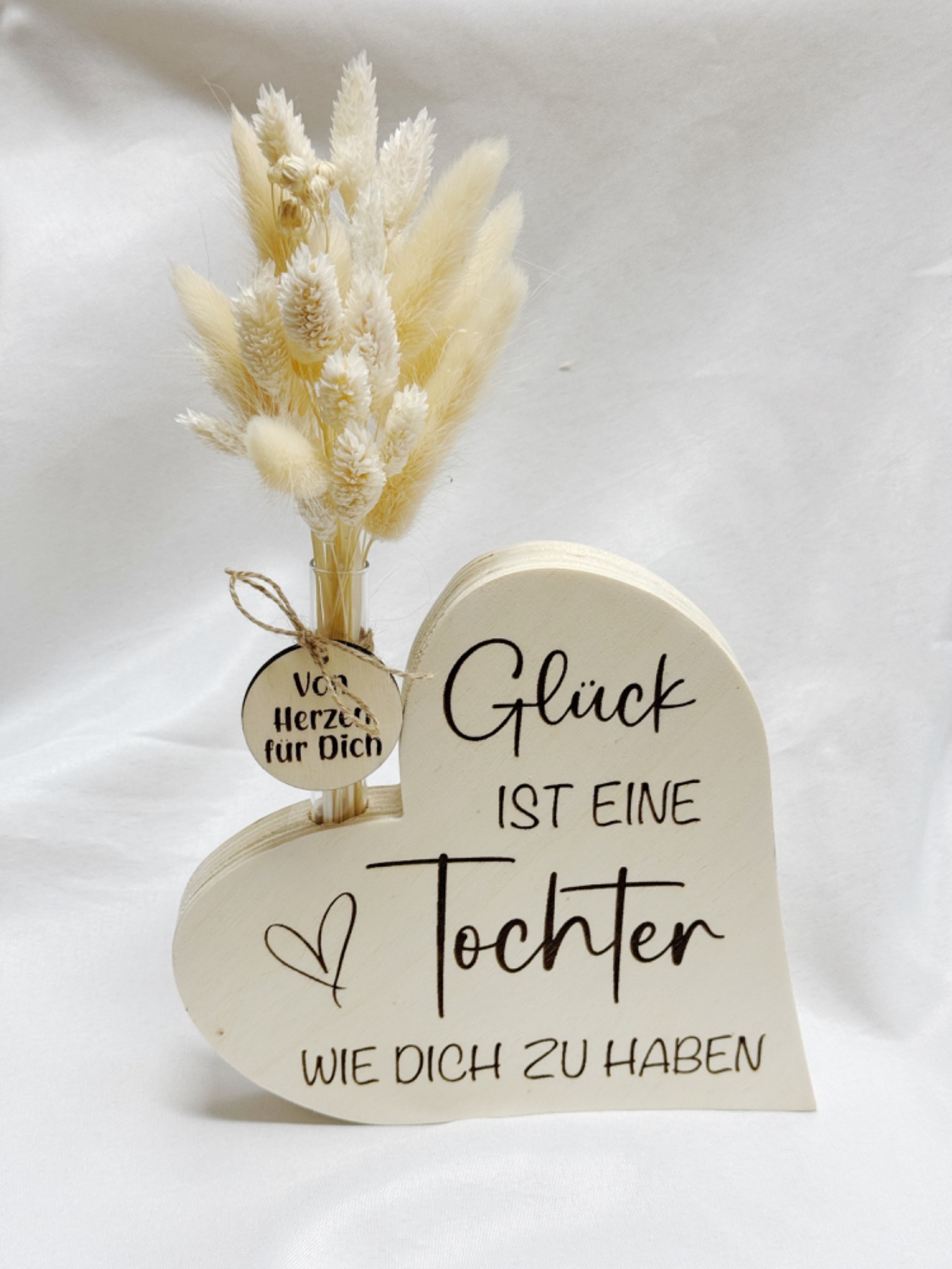 Tochter Geschenk Holz Herz